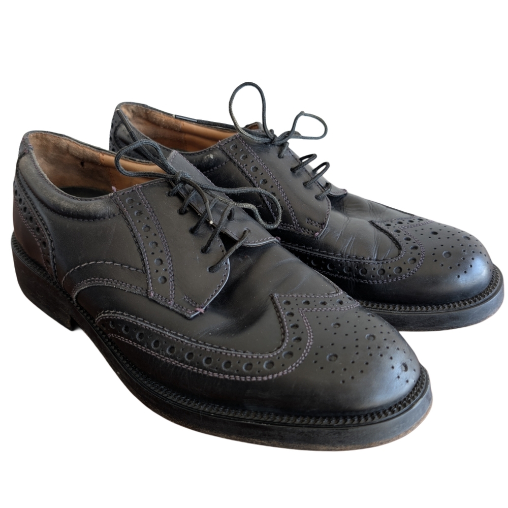 Vintage Creazioni-Carlito Men's 9‎ Black Leather Lace Up Oxford Dress Shoes